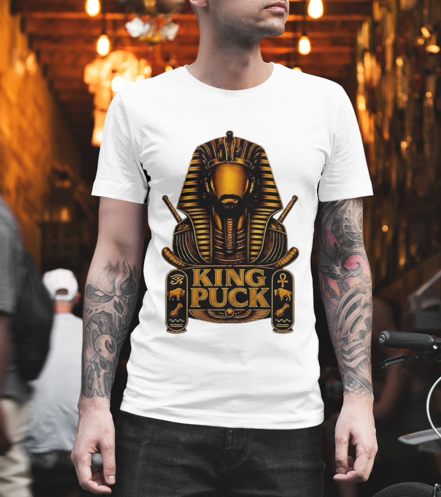 King Puck Pharaoh Buffalo Sabres Egyptian Hockey T-Shirt