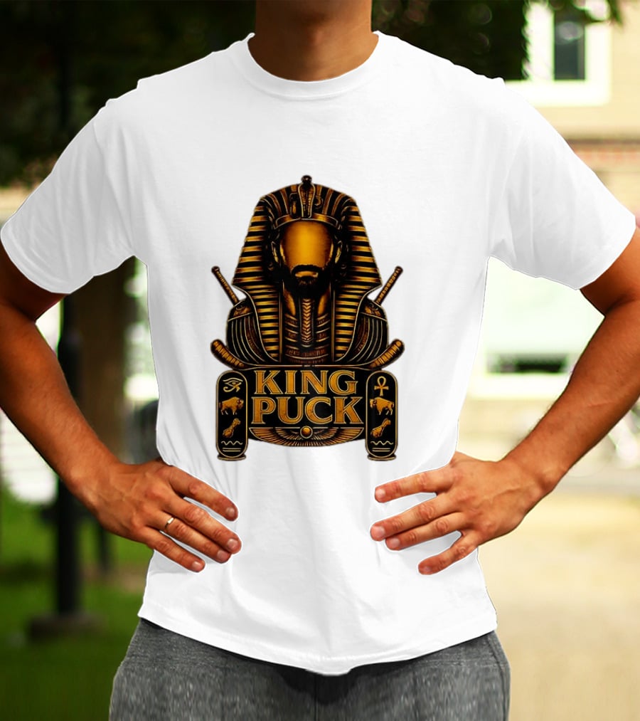 King Puck Pharaoh Buffalo Sabres Egyptian Hockey T-Shirt