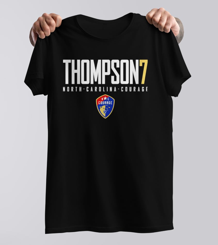 THOMPSON 7 North Carolina Courage NWSL Player Fan Gear T-Shirt