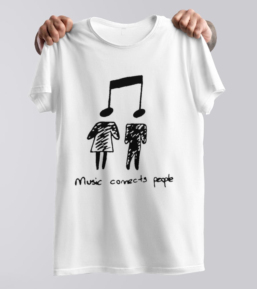 Music Connects People Doodle With Note T-Shirt
