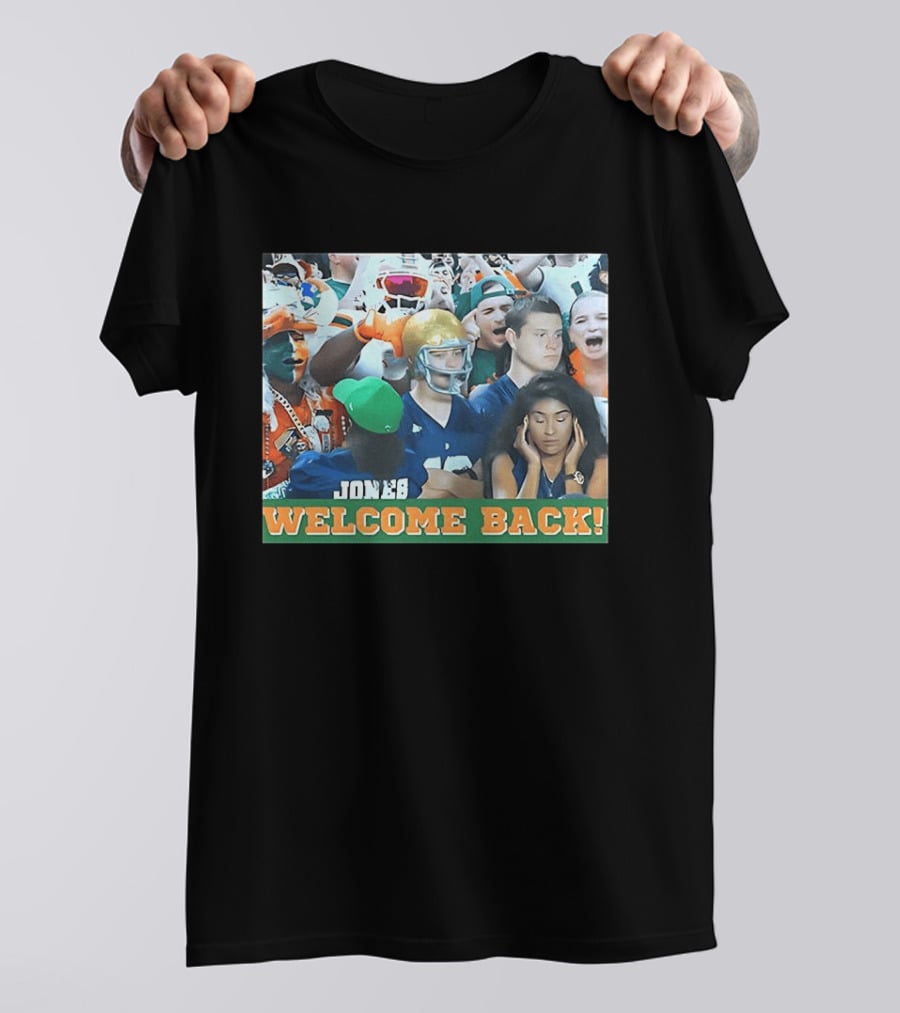 Miami Hurricanes Welcome Back Photo Crowd Scene T-Shirt