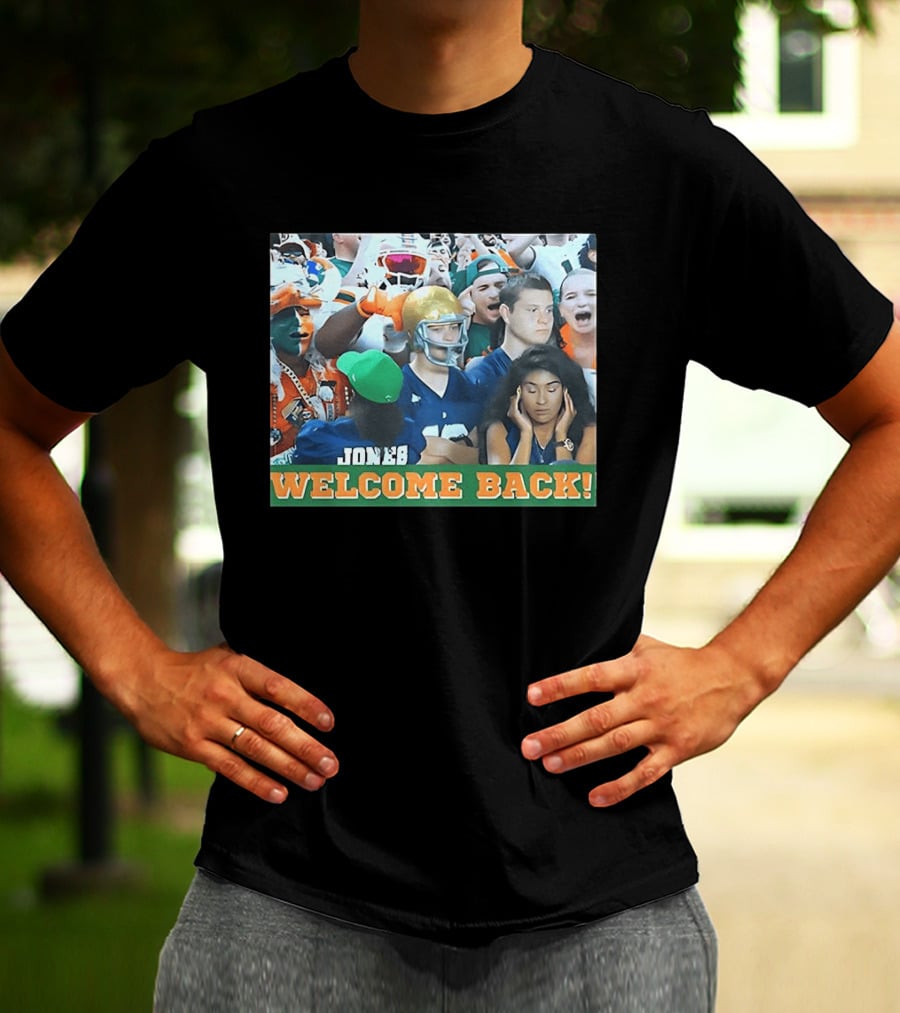Miami Hurricanes Welcome Back Photo Crowd Scene T-Shirt