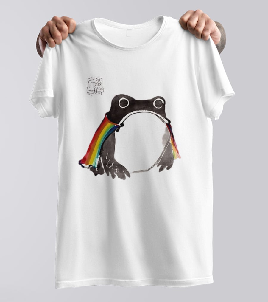 Pride Frog Rainbow Cloak Cheerful Vibe T-Shirt