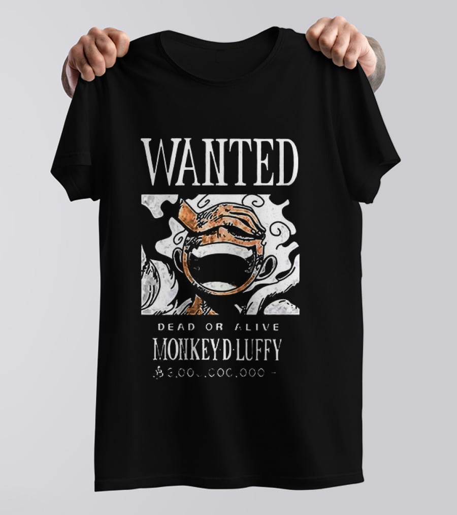 Wanted Monkey D Luffy Dead Or Alive $1.5 Billion Bounty One Piece T-Shirt