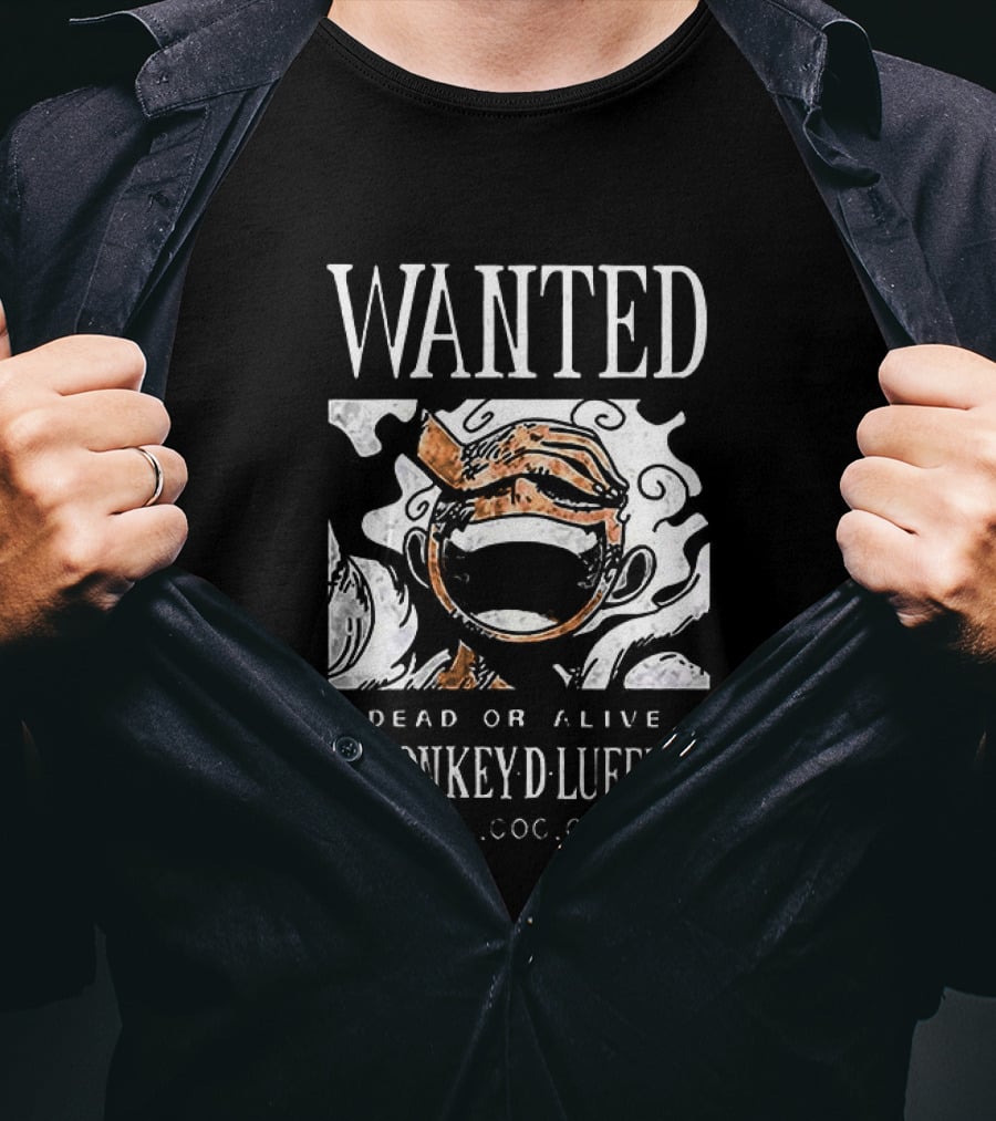 Wanted Monkey D Luffy Dead Or Alive $1.5 Billion Bounty One Piece T-Shirt