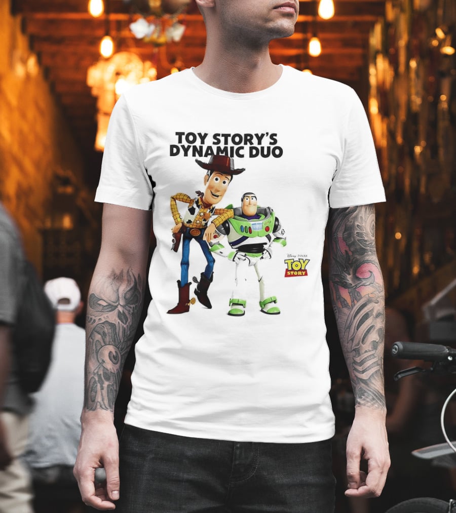 Toy Story's Dynamic Duo Woody And Buzz Lightyear T-Shirt
