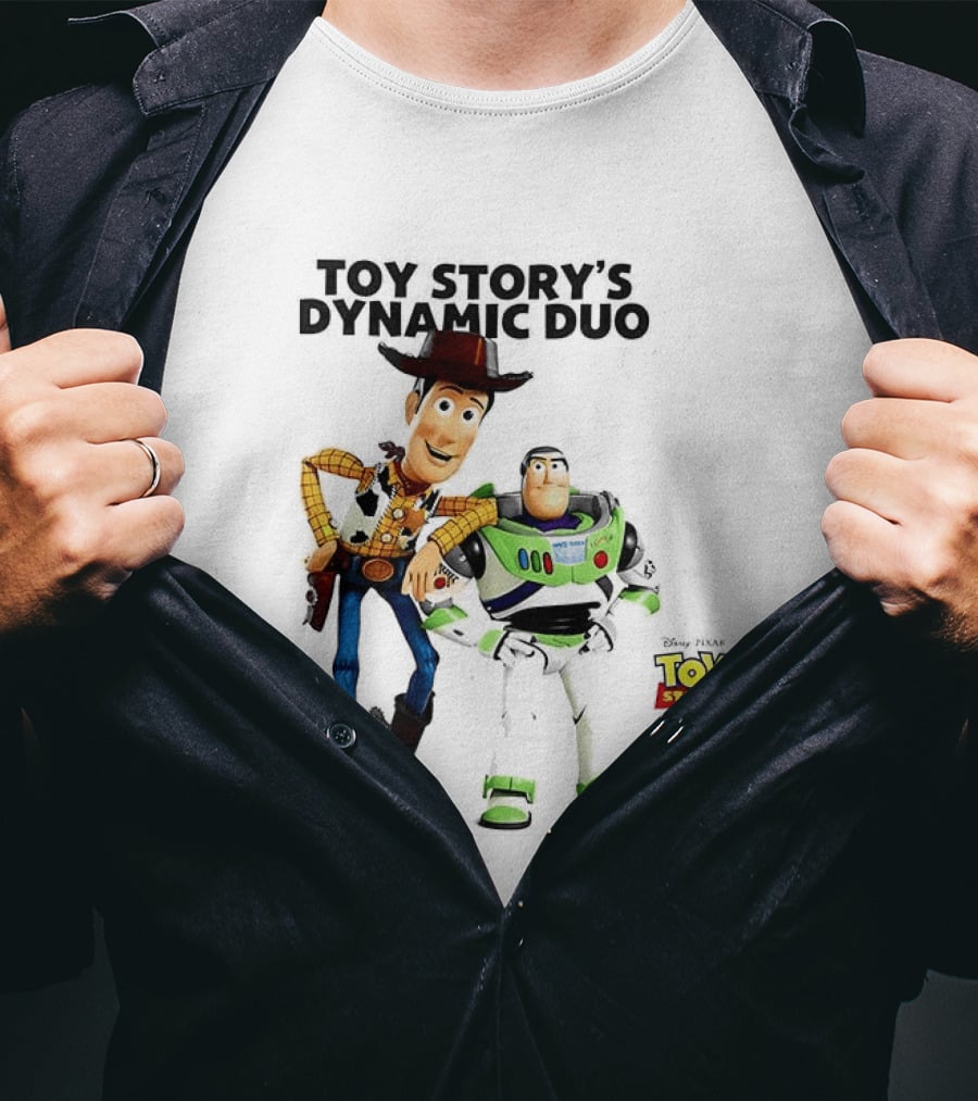 Toy Story's Dynamic Duo Woody And Buzz Lightyear T-Shirt