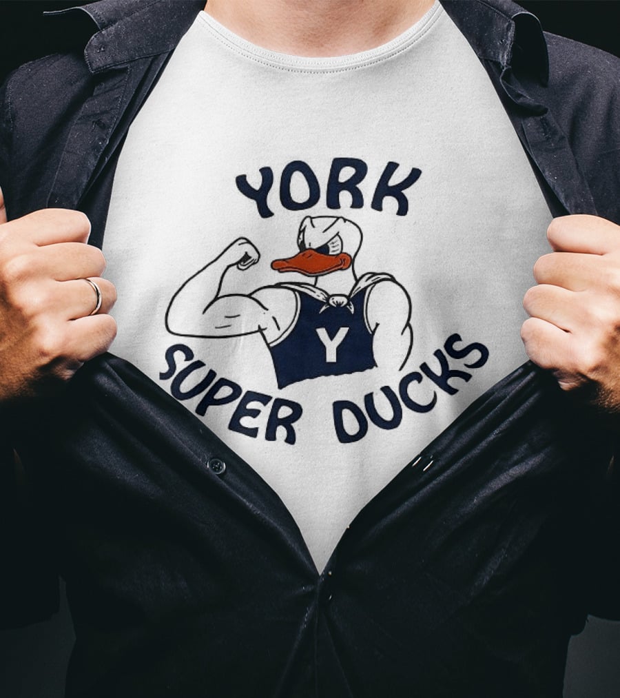York Super Ducks Flexing Mascot Y T-Shirt