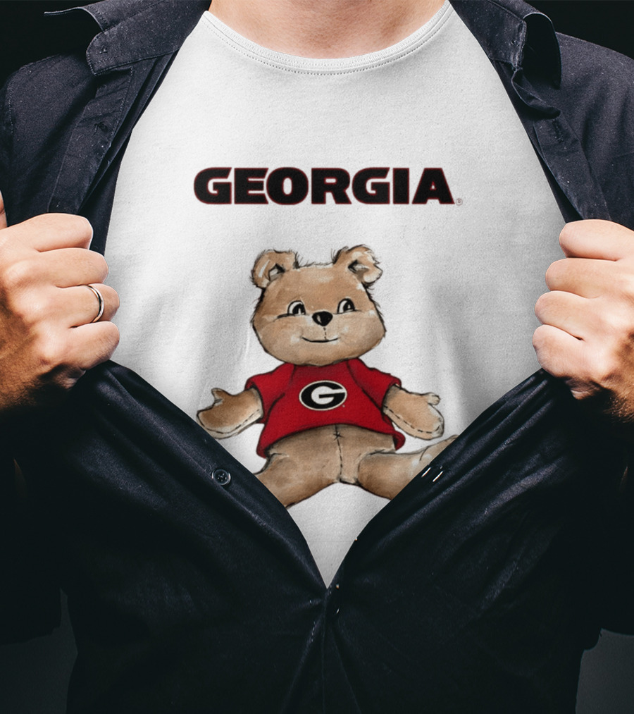 Georgia Bulldogs Teddy Bear With G Logo Classic Cartoon T-Shirt