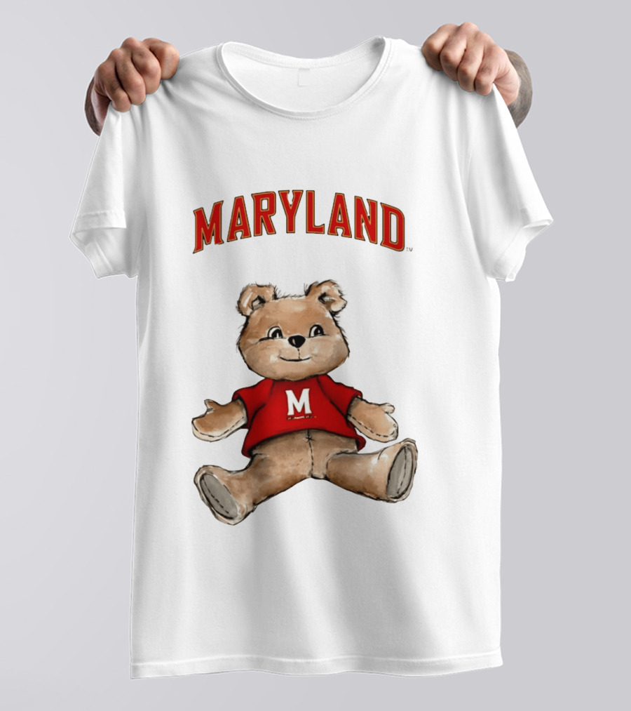 Maryland Terrapins Teddy Bear Cartoon M Sweater T-Shirt