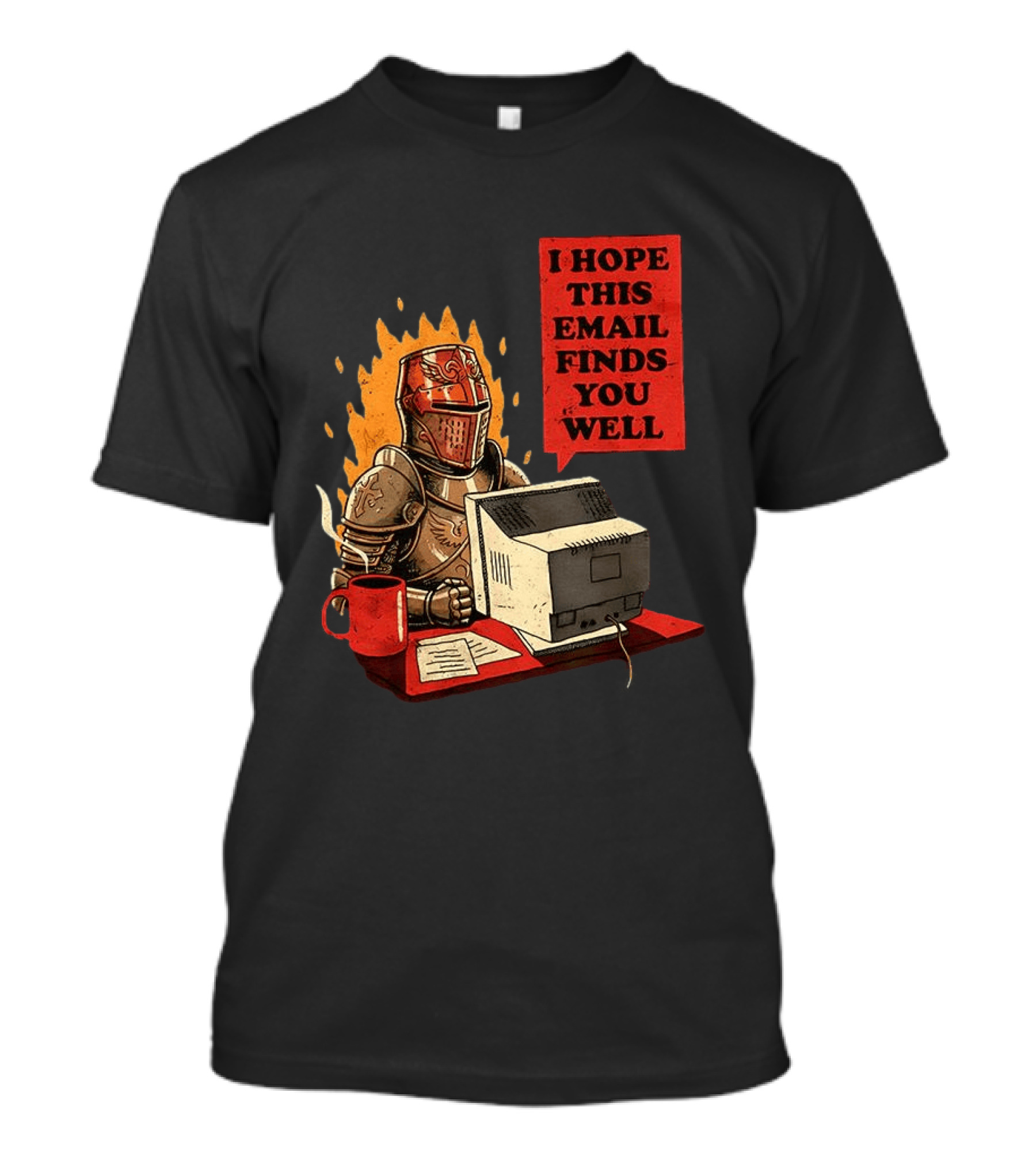 Officer Knight I Hope This Email Finds You Well Armor Computer T-Shirt