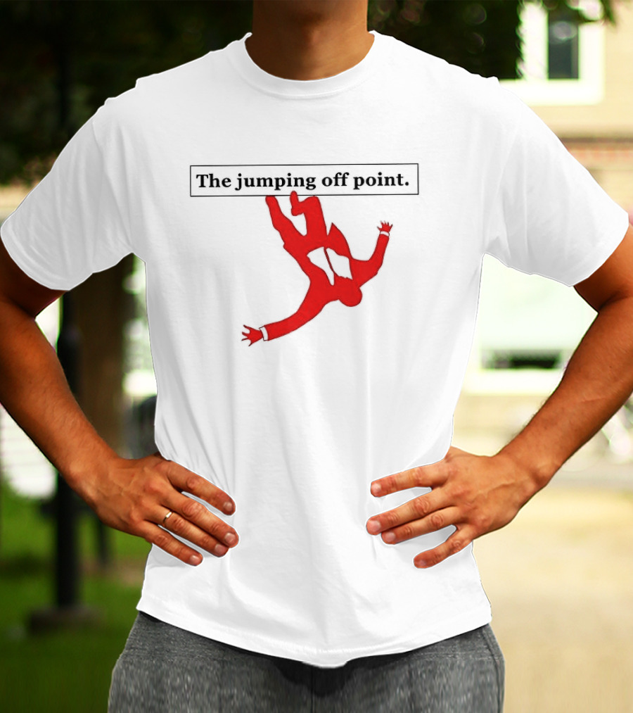 The Jumping Off Point Red Silhouette Skydiver T-Shirt