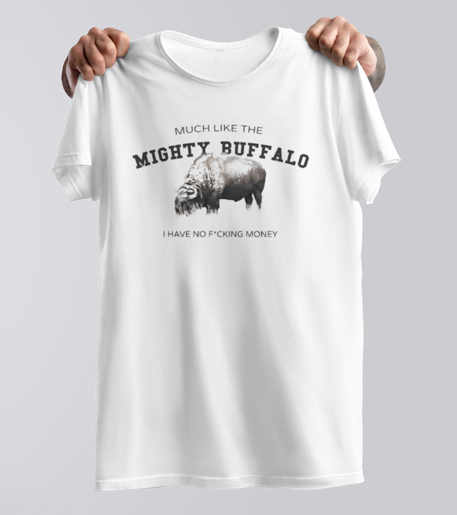 Much Like The Mighty Buffalo I Have No Fcking Money T-Shirt