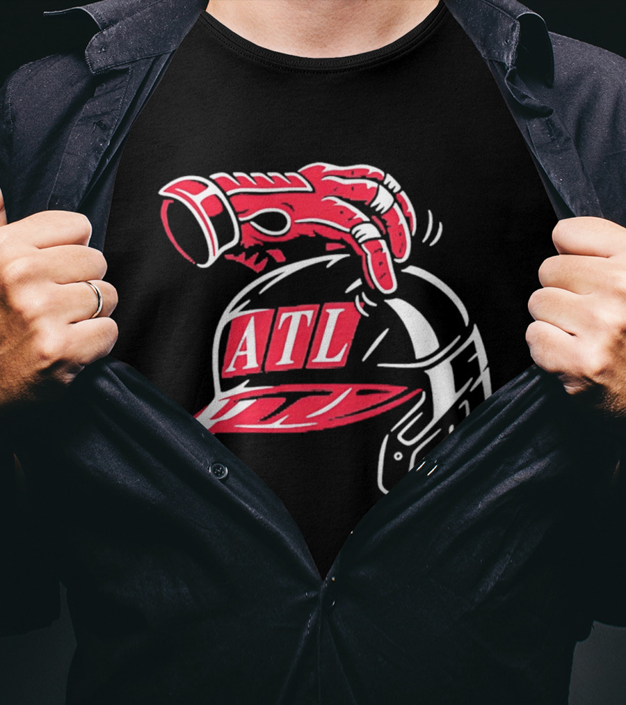 ATL Braves Helmet Head Scratch T-Shirt