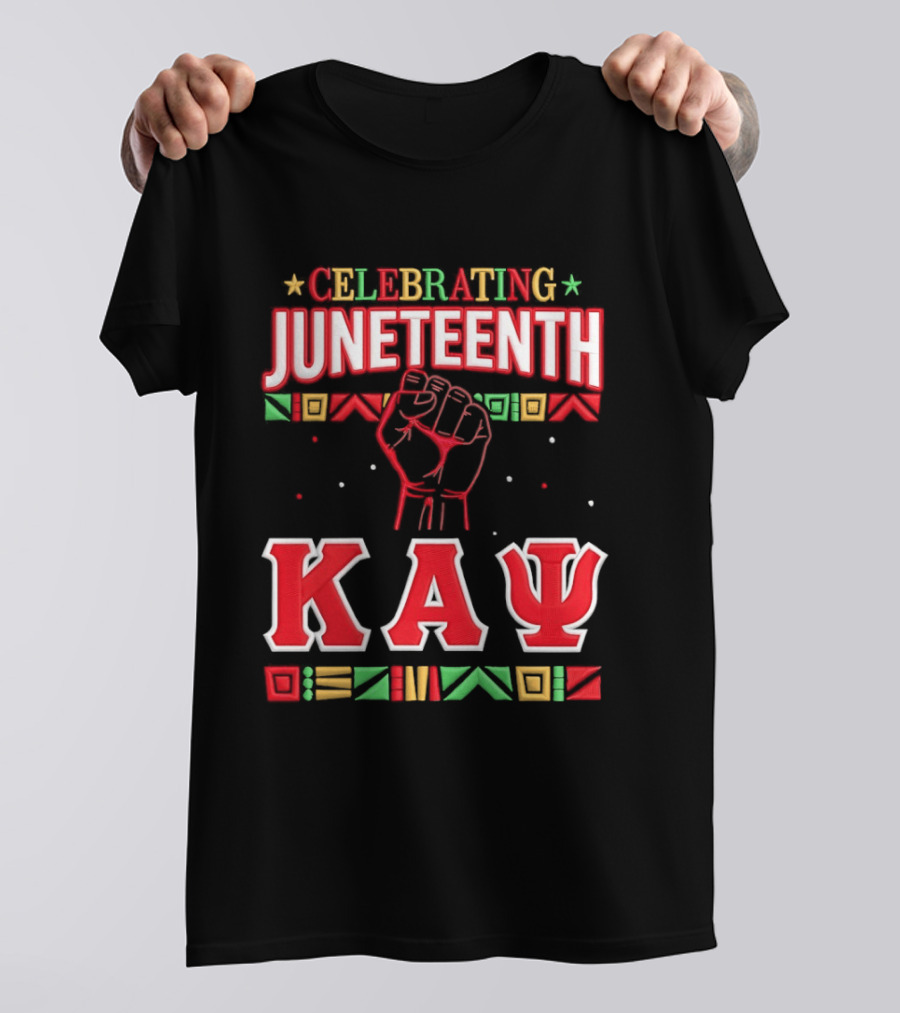 Celebrating Juneteenth Kay Fist Symbol African T-Shirt