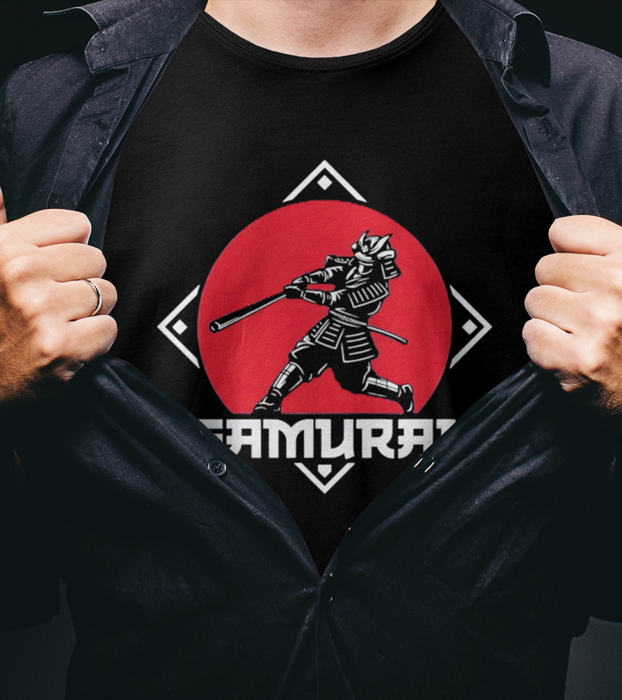 Los Angeles Dodgers Samurai Baseball Warrior Hitter T-Shirt