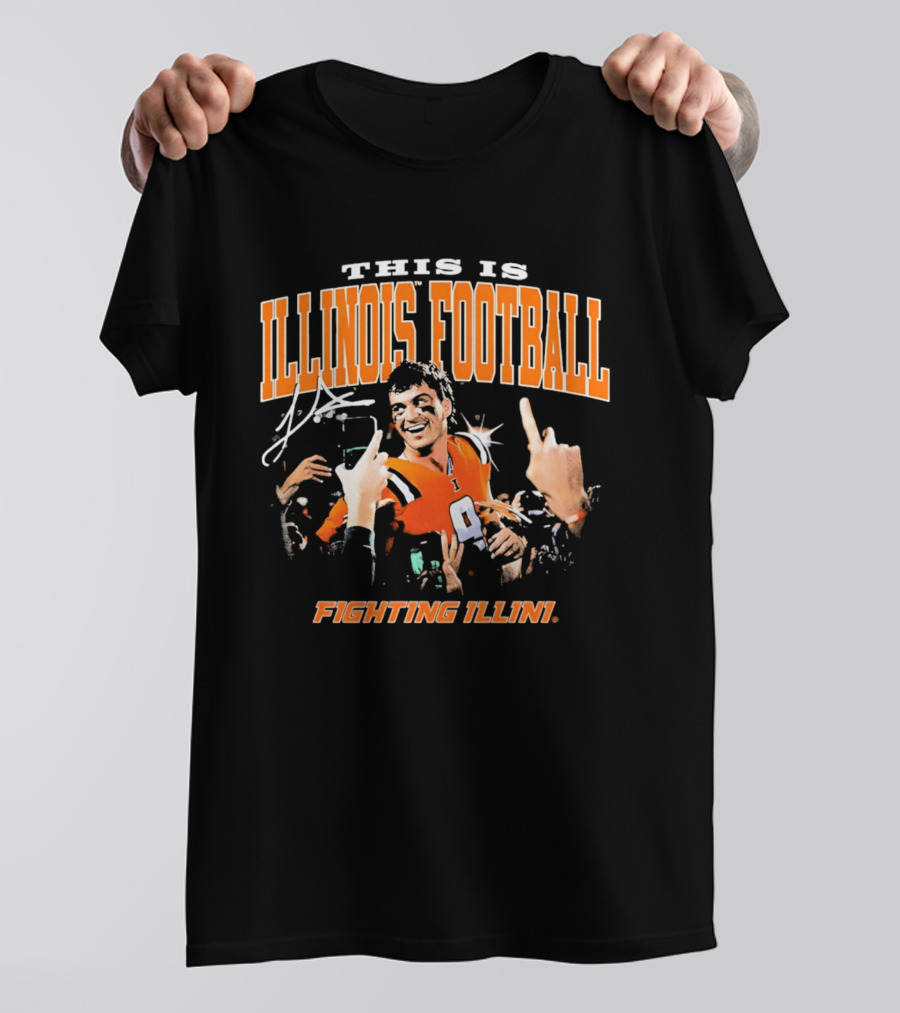 This Is Illinois Football Luke Altmyer Celebration Fighting Illini T-Shirt