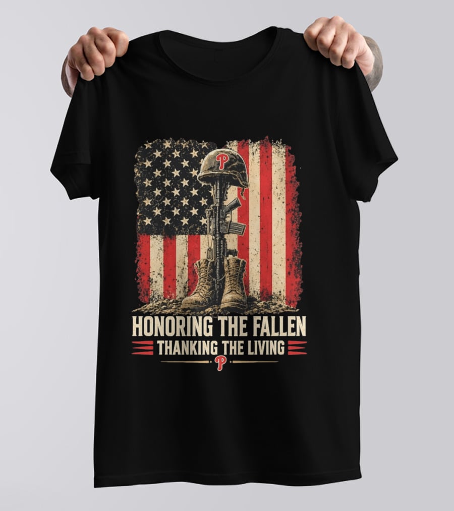 Philadelphia Phillies Honoring The Fallen Thanking The Living Armed Forces Day T-Shirt