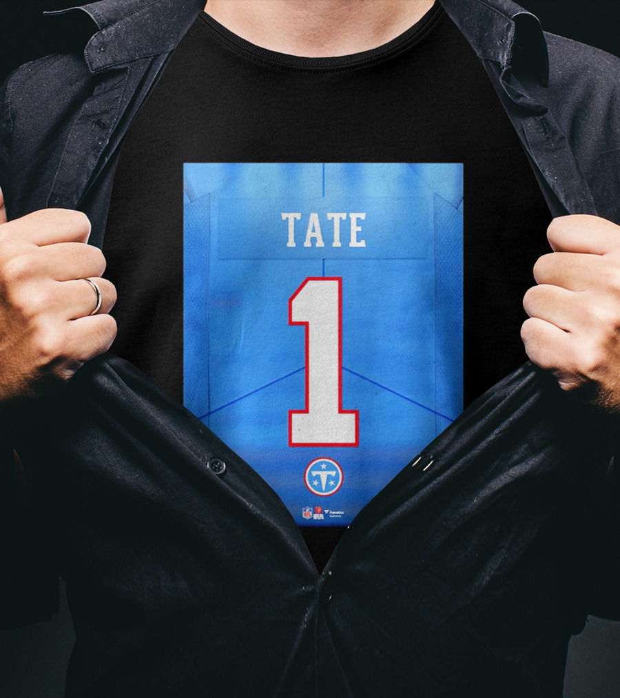 Carnell Tate 1 Jersey Tennessee Titans NFL 2026 Draft T-Shirt
