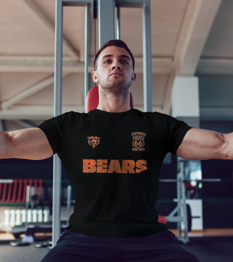 Chicago Bears Route 66 Centennial 100th Anniversary T-Shirt