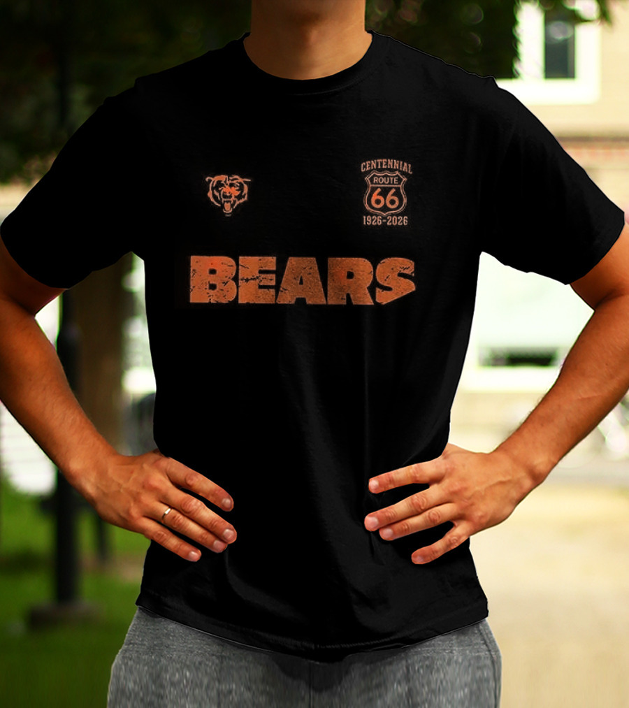 Chicago Bears Route 66 Centennial 100th Anniversary T-Shirt