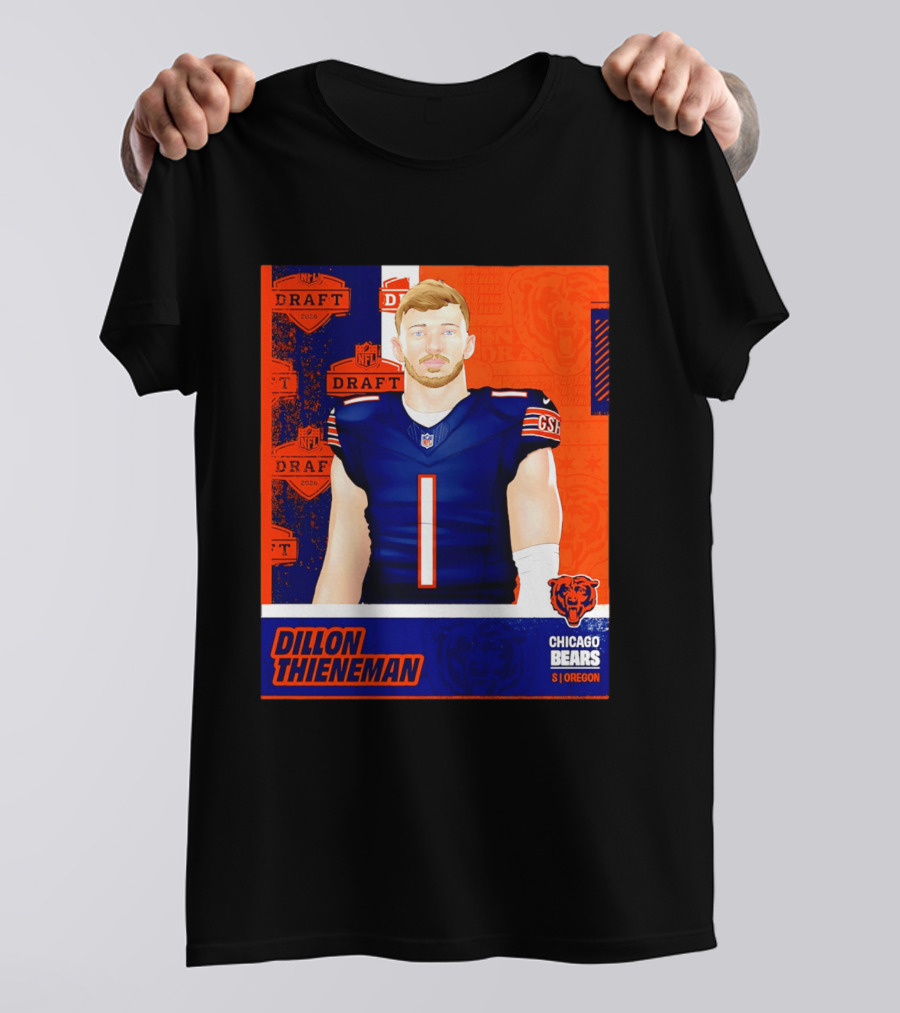 NFL 2026 Draft Chicago Bears Dillon Thieneman Oregon T-Shirt