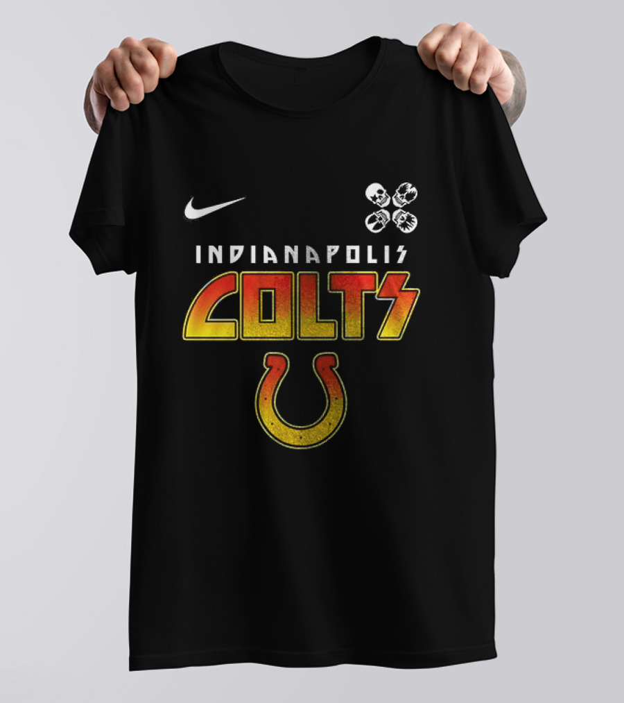 Indianapolis Colts Nike Rock And Roll Colts Logo Abbey Road T-Shirt