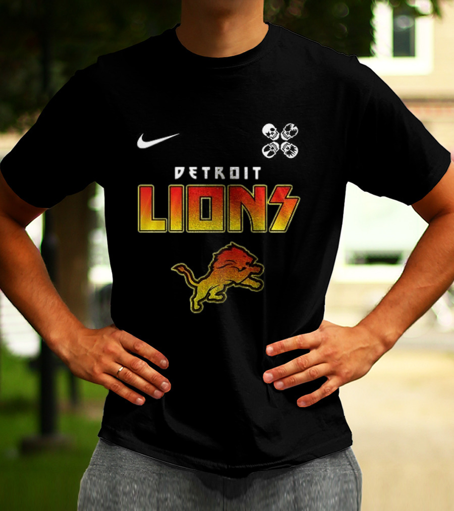 Detroit Lions Rock And Roll All Nite Abbey Road Nike T-Shirt
