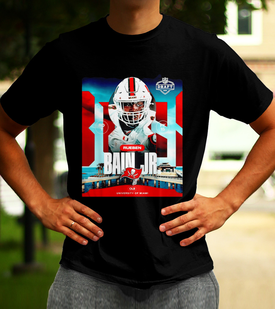 Rueben Bain Jr Tampa Bay Buccaneers NFL Draft 2026 University Of Miami T-Shirt