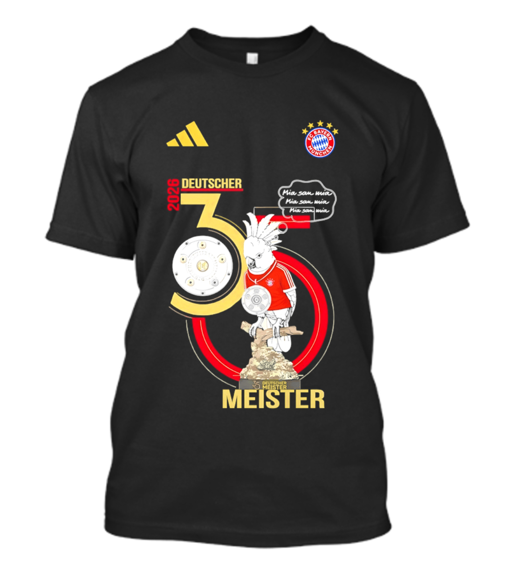 FC Bayern Munich Deutscher Meister 35 Bundes Liga Trophy 2026 T-Shirt