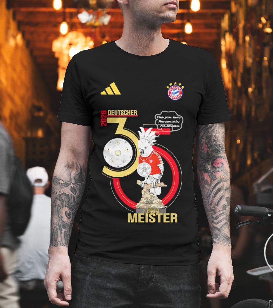 FC Bayern Munich Deutscher Meister 35 Bundes Liga Trophy 2026 T-Shirt