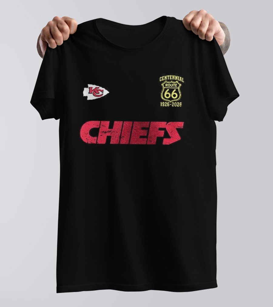 Kansas City Chiefs Route 66 Centennial 100th Anniversary T-Shirt
