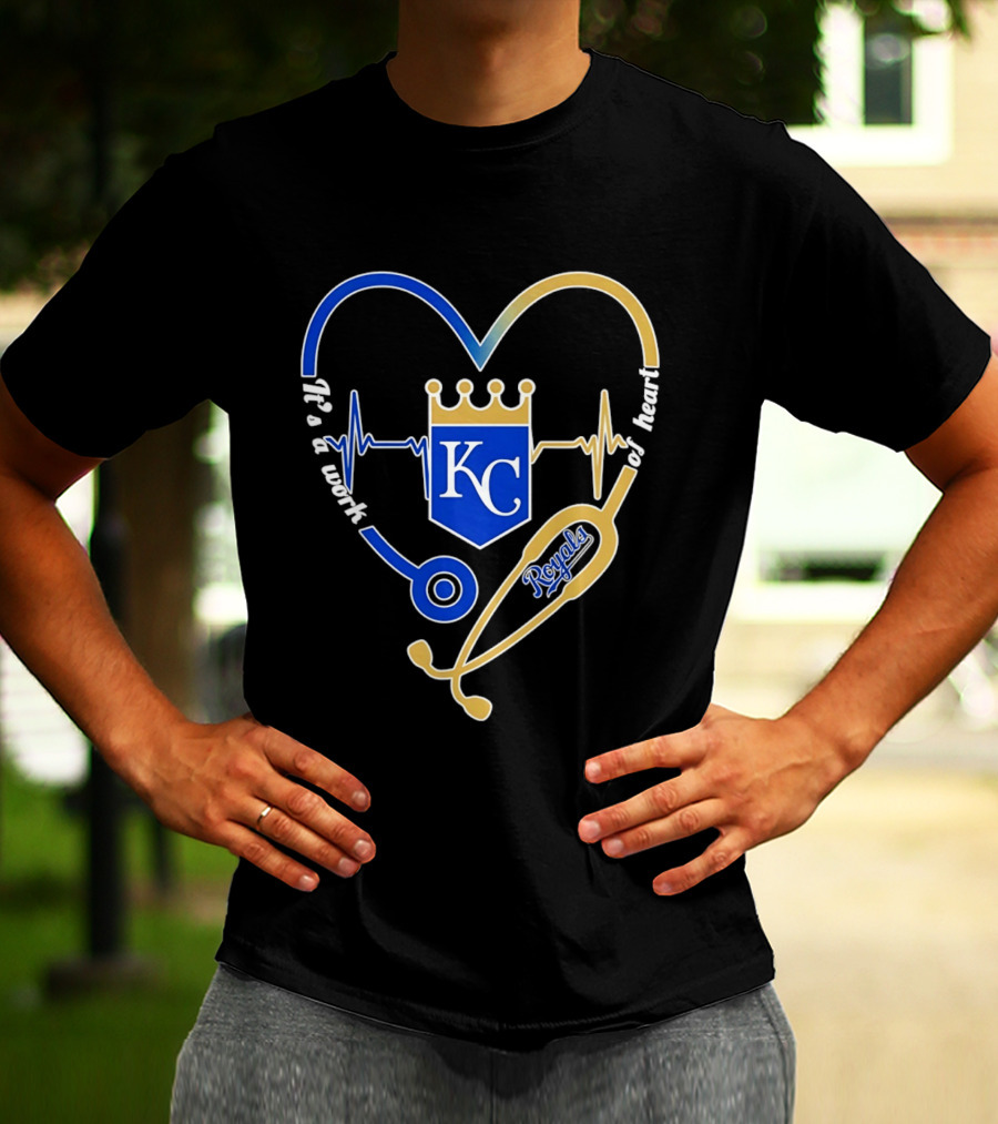 Kansas City Royals Stethoscope Heartbeat It's A Work Of Heart 2026 T-Shirt