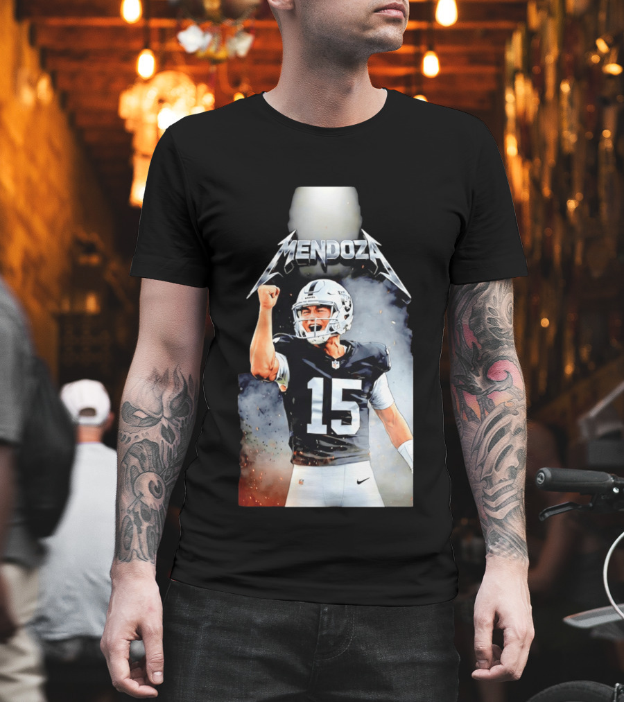 Mendoza 15 Las Vegas Raiders Metal T-Shirt