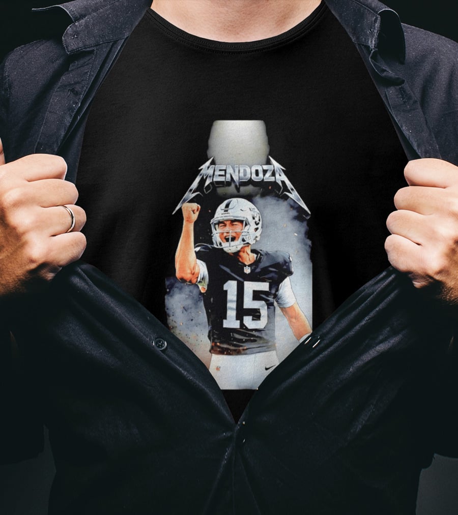 Mendoza 15 Las Vegas Raiders Metal T-Shirt
