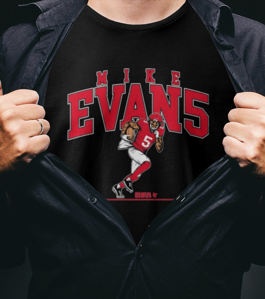 MIKE EVANS EVAN5 Football Red Jersey T-Shirt