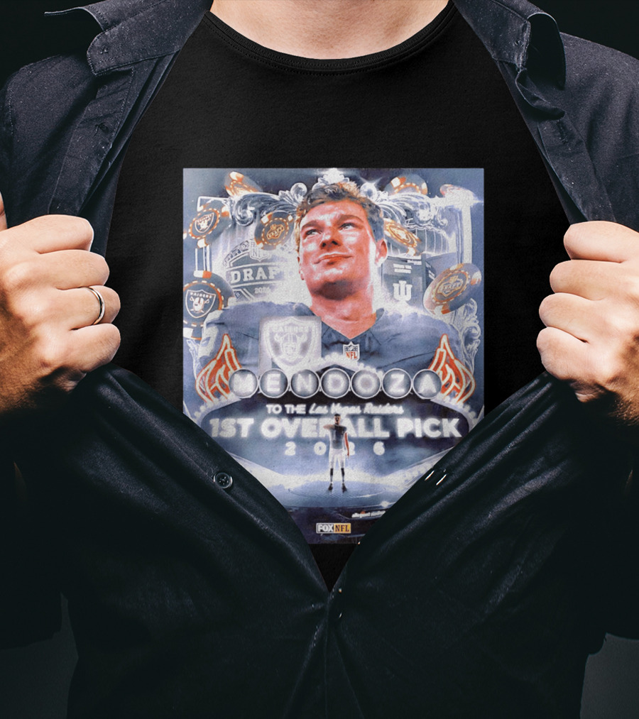 Fernando Mendoza Las Vegas Raiders 1st Overall Pick 2026 NFL Draft Fox Sports T-Shirt