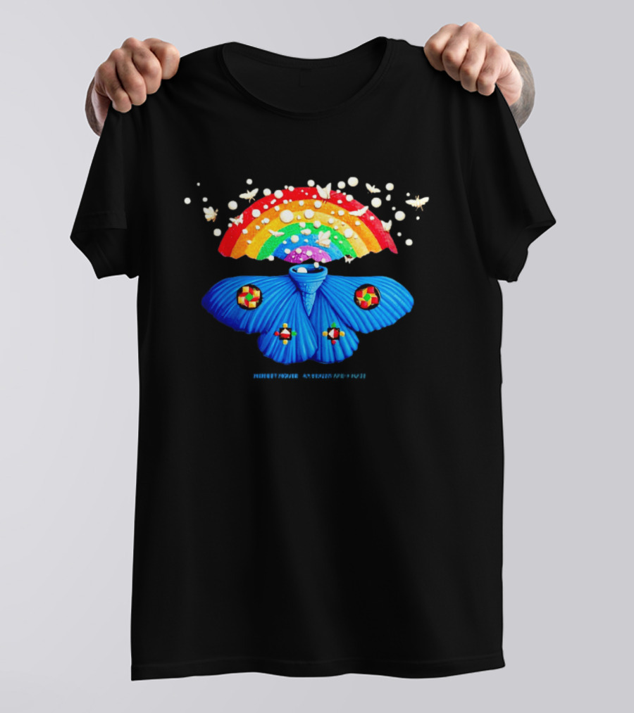 Modest Mouse An Eraser And A Maze Rainbow Moth Colorful Psychedelic T-Shirt