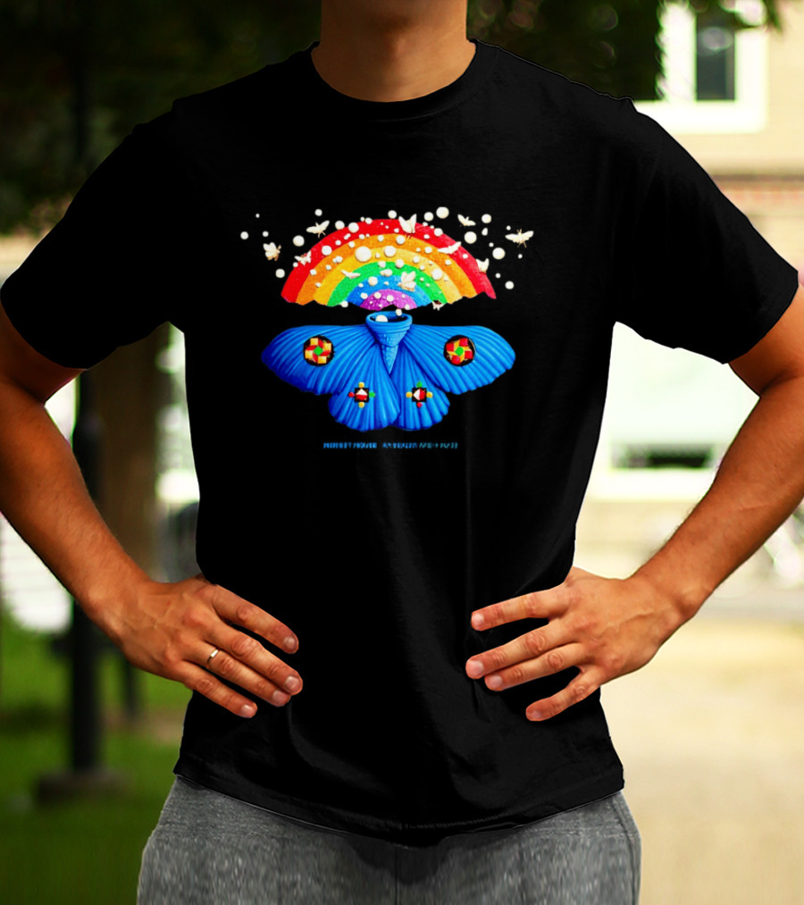 Modest Mouse An Eraser And A Maze Rainbow Moth Colorful Psychedelic T-Shirt