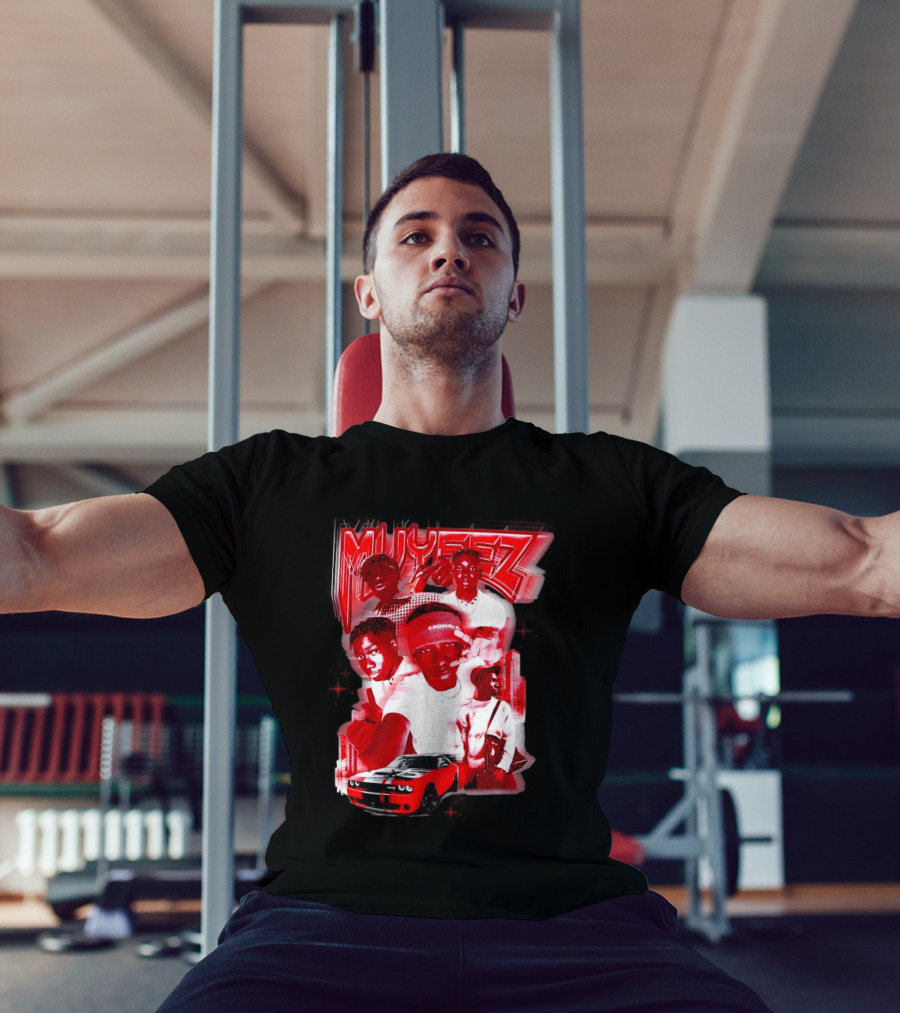 Muyeez Red Dodge Challenger Car Scene T-Shirt