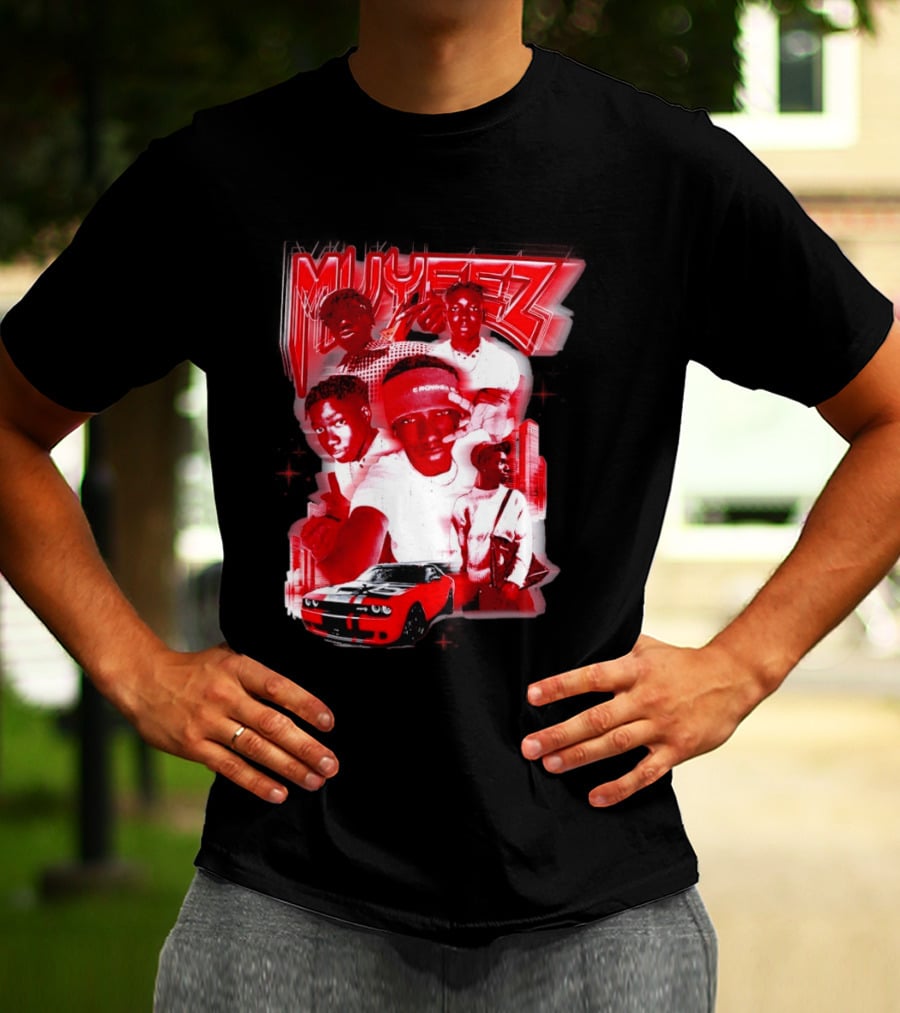 Muyeez Red Dodge Challenger Car Scene T-Shirt