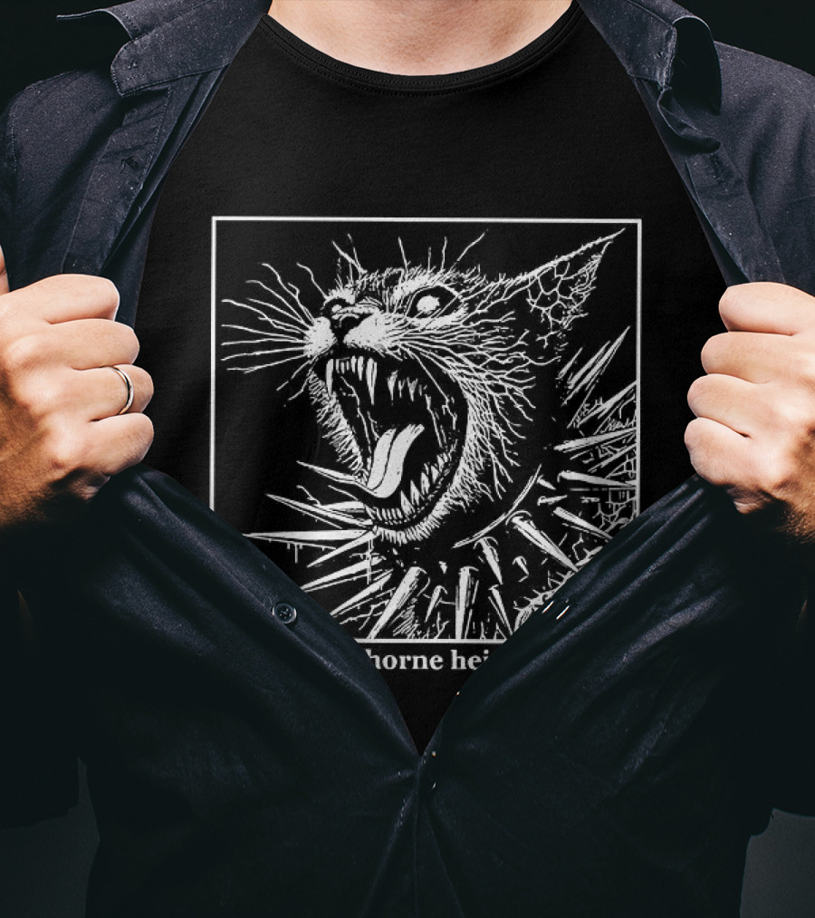 Hawthorne Heights Goth Cat Feline Roar Spikes T-Shirt
