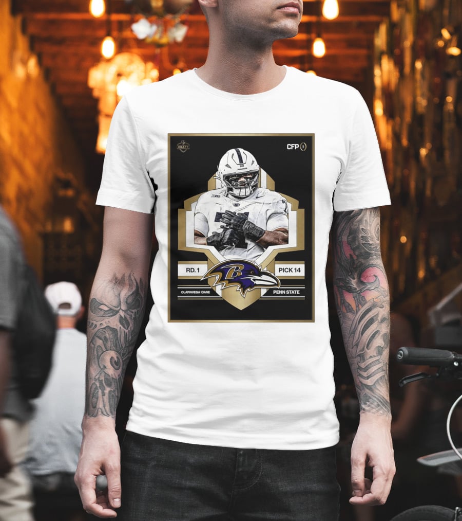 Baltimore Ravens Round 1 Pick 14 Penn State Olaivavega Ioane Draft 2026 T-Shirt