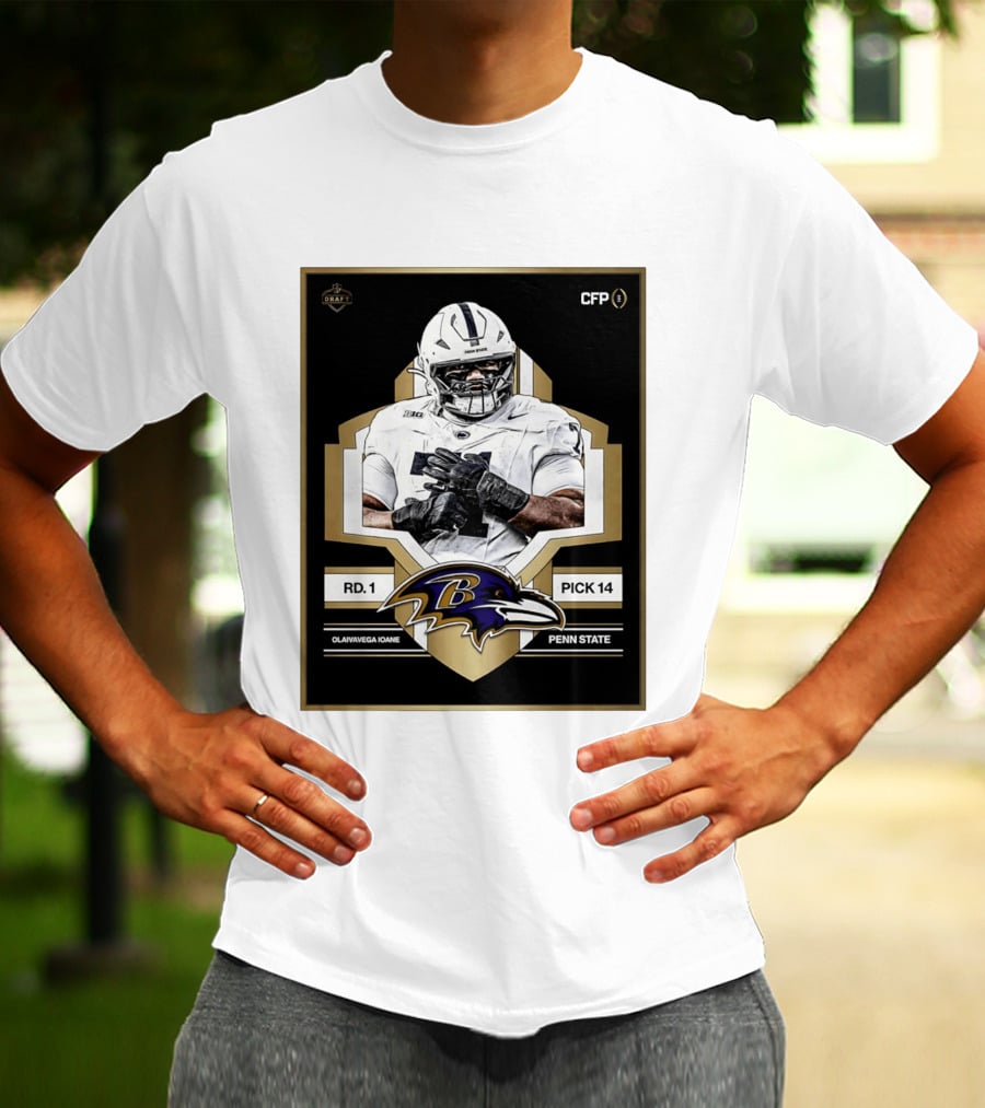 Baltimore Ravens Round 1 Pick 14 Penn State Olaivavega Ioane Draft 2026 T-Shirt