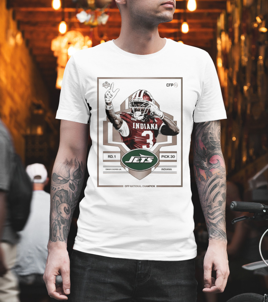 New York Jets First Round Draft Pick Omar Cooper Jr 33 Indiana 2026 T-Shirt