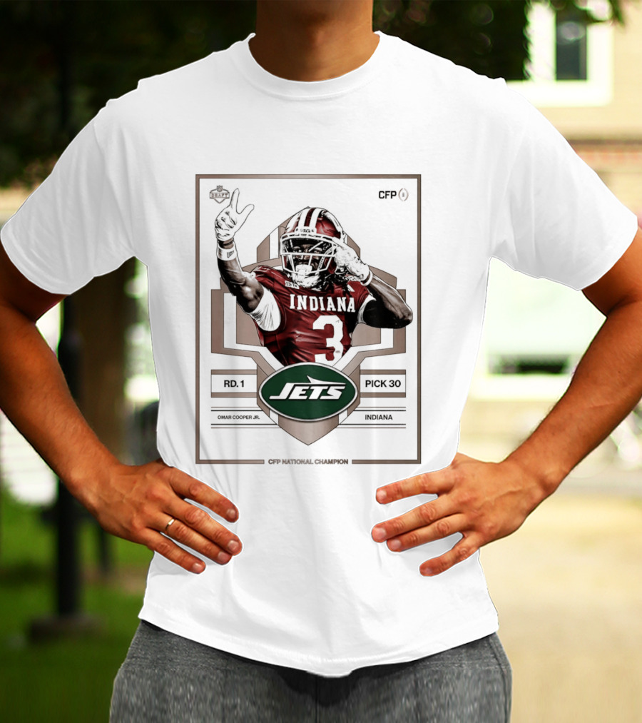 New York Jets First Round Draft Pick Omar Cooper Jr 33 Indiana 2026 T-Shirt