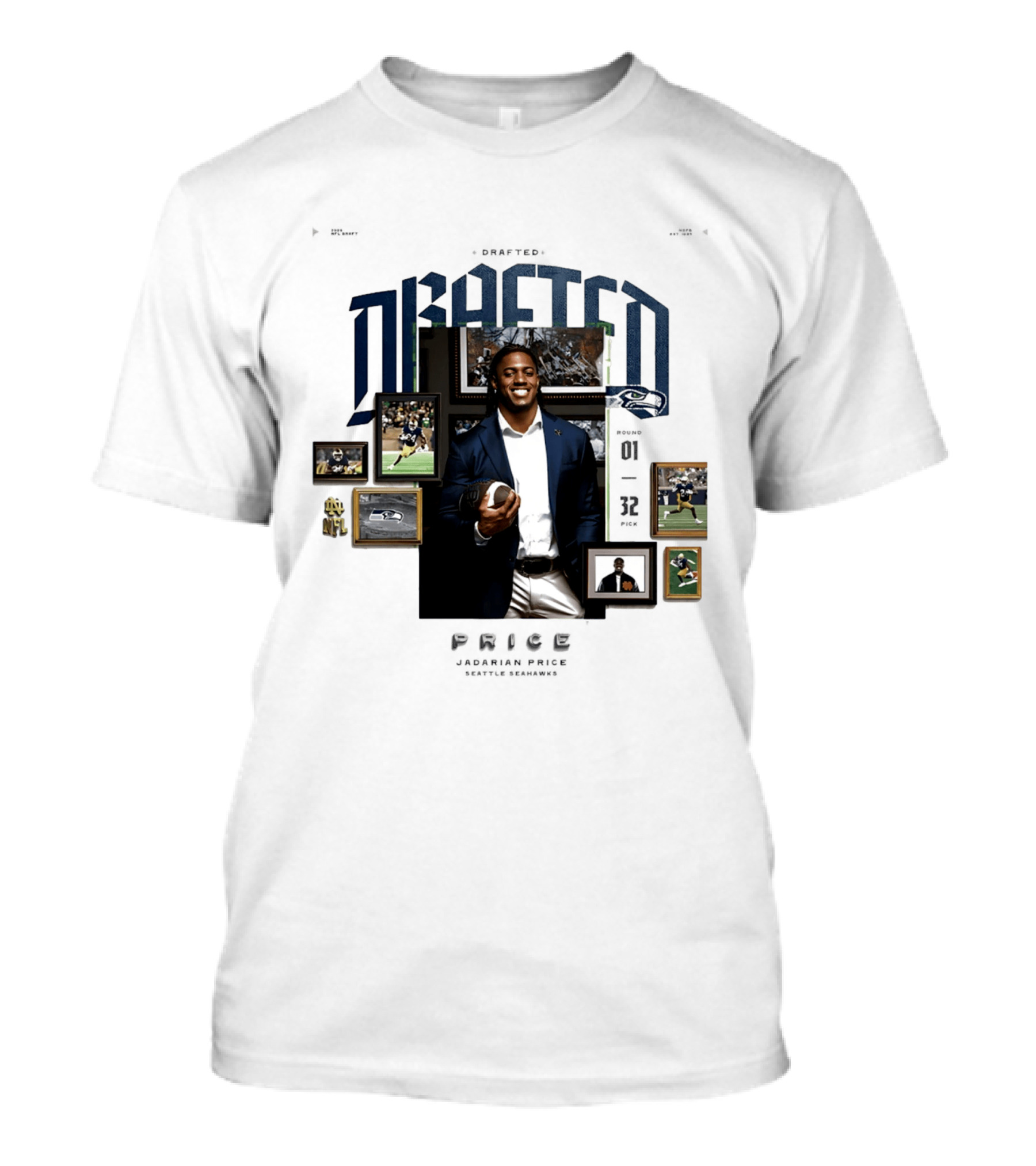 Seattle Seahawk 2026 Drafted Jadarian Price Football Highlights NFL T-Shirt