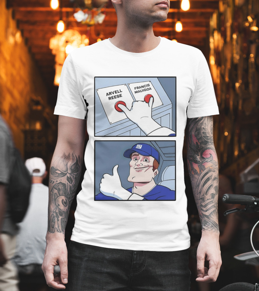New York Giants Arvell Reese Francis Mauigoa Dual Selection Meme T-Shirt