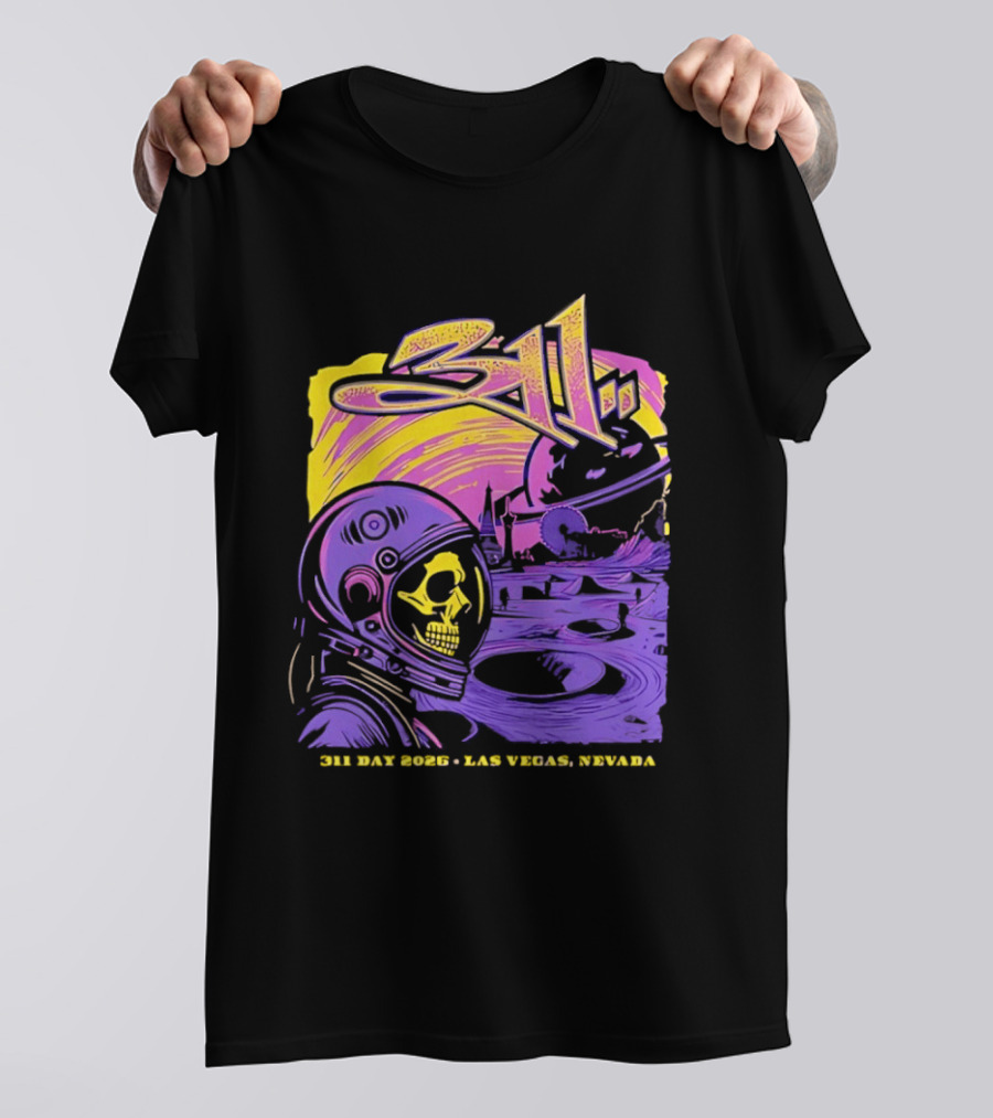 311 Astronaut Skull Event Las Vegas Nevada 2026 T-Shirt