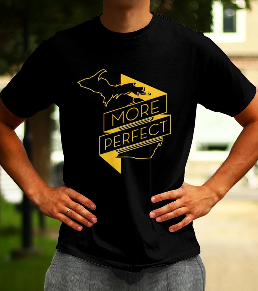 Perfect Michigan Map Icon Design With More Perfect T-Shirt